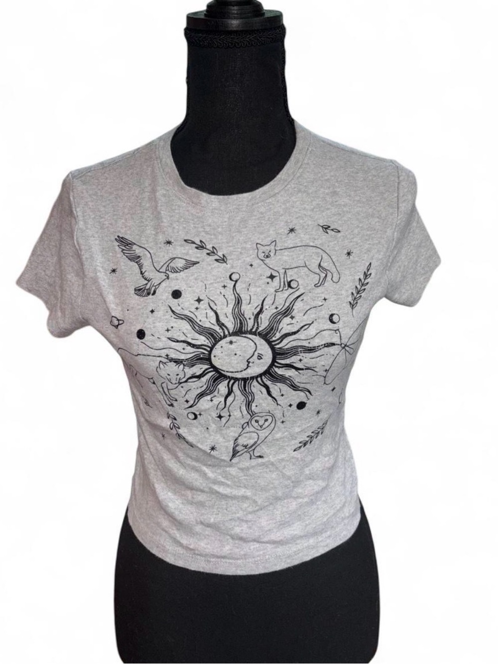 Gray baby tee